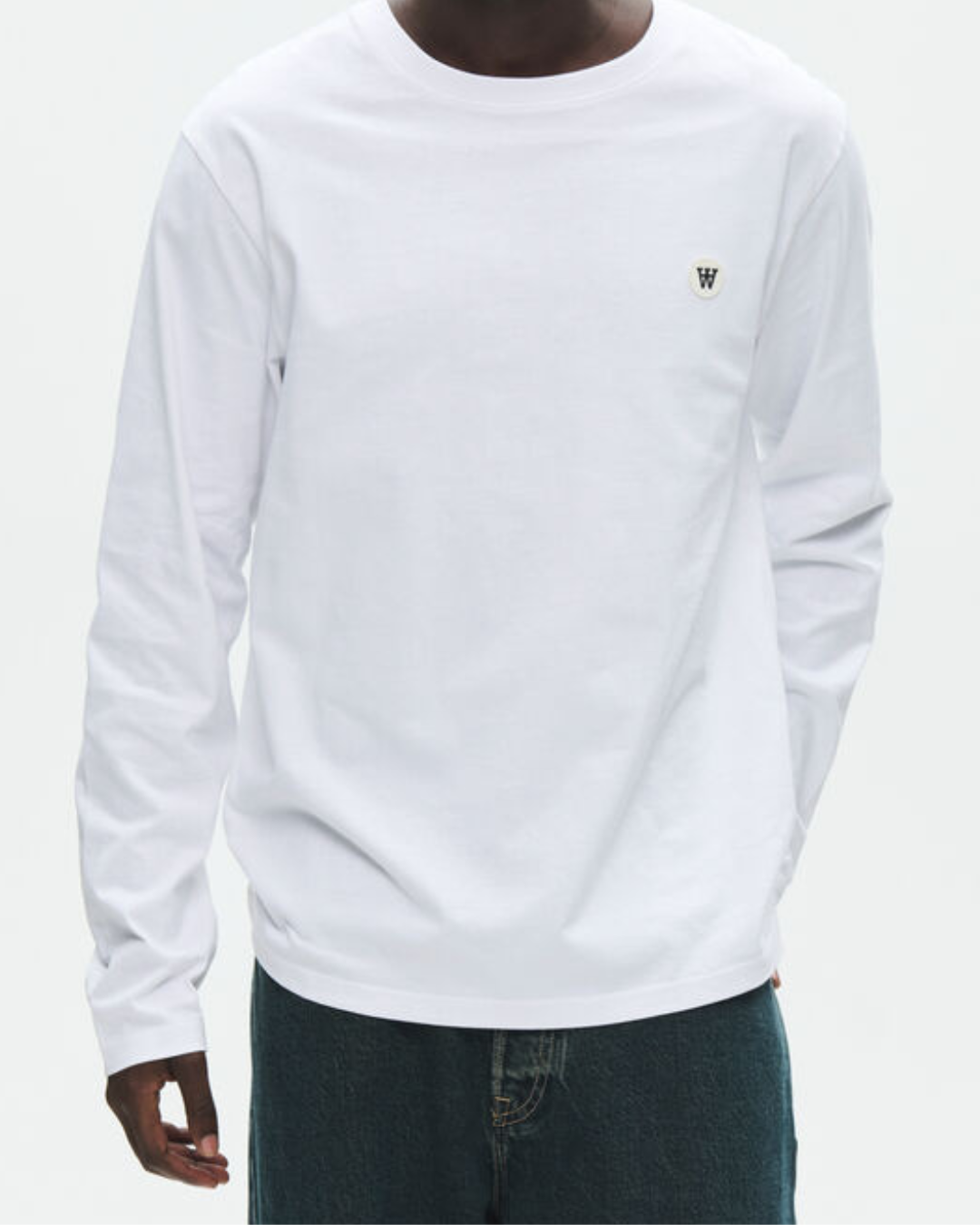 Wood Wood Ace LS T-shirt Bright White