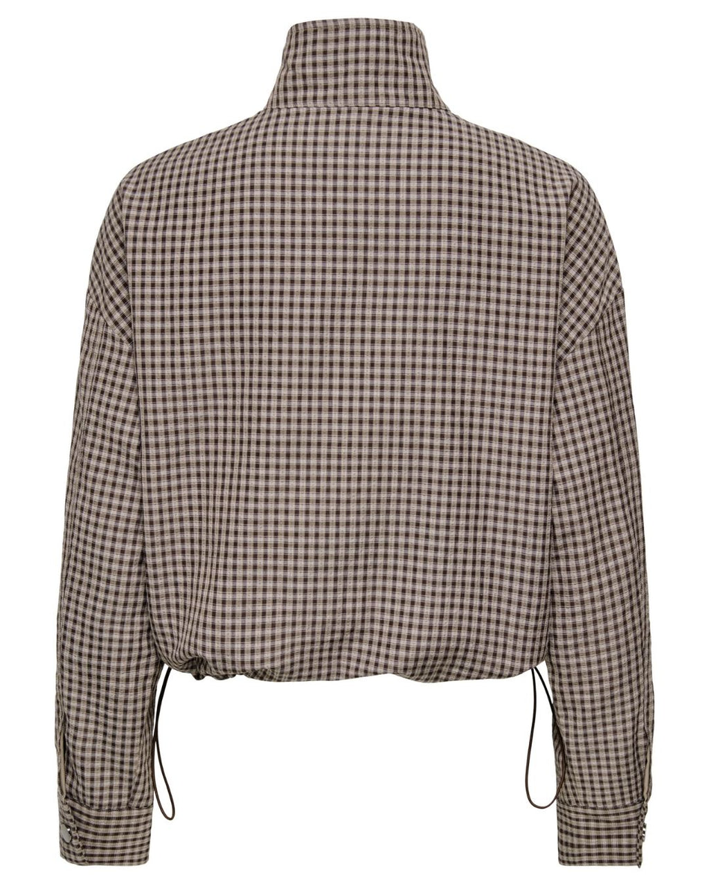 JDY Umi L/S Check Jacket Portabella Brown
