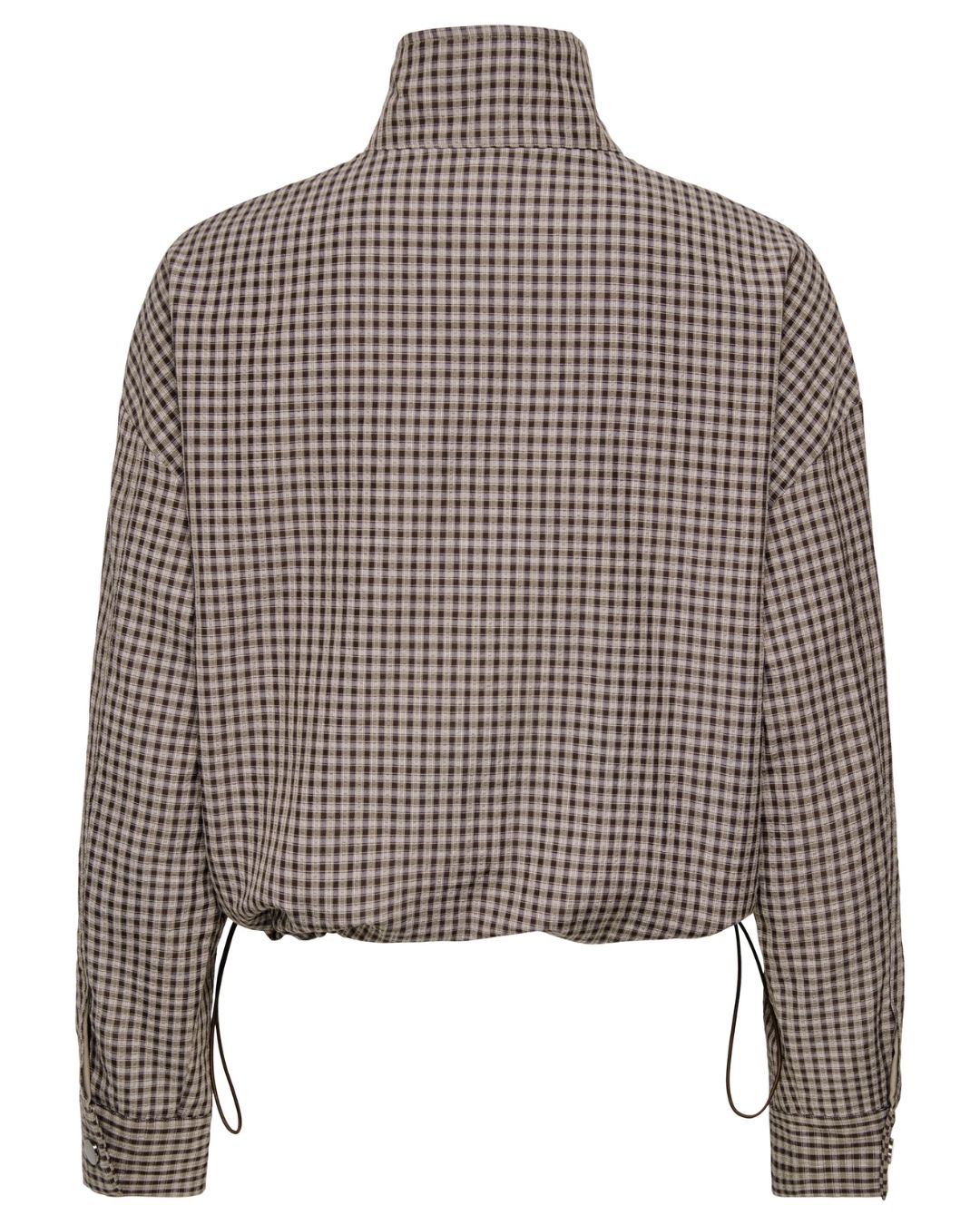 JDY Umi L/S Check Jacket Portabella Brown