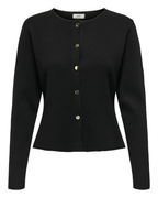 JDY Prime Life L/S On Fitted Cardigan Black