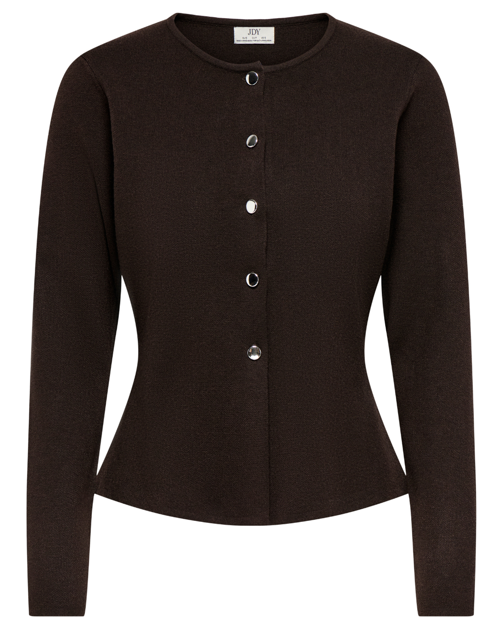 JDY Prime Life L/S On Fitted Cardigan Chocolate Torte