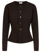 JDY Prime Life L/S On Fitted Cardigan Chocolate Torte