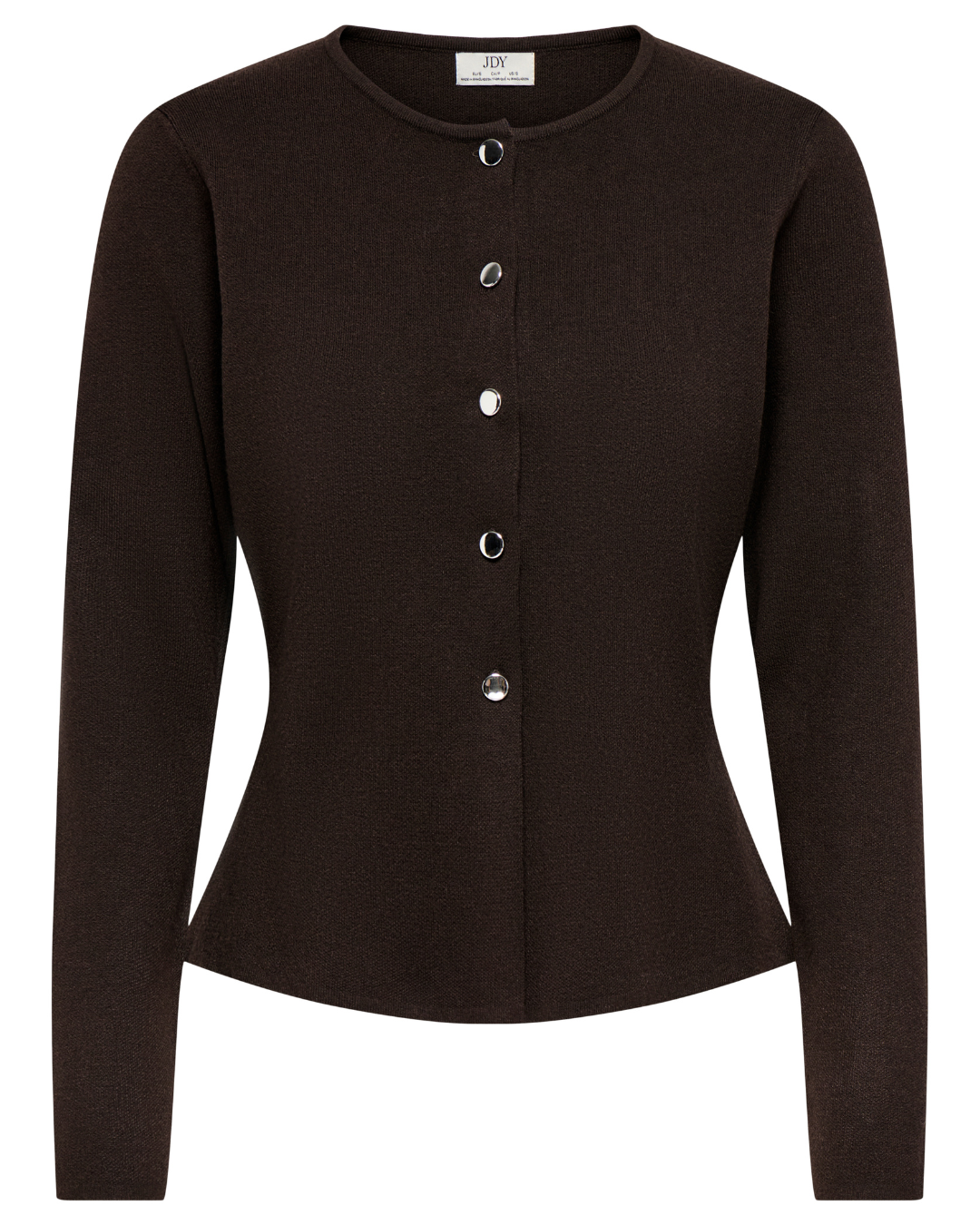 JDY Prime Life L/S On Fitted Cardigan Chocolate Torte