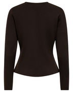 JDY Prime Life L/S On Fitted Cardigan Chocolate Torte