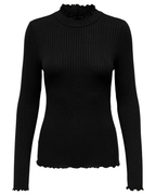 JDY Fransiska Life L/S High Neck Top Black
