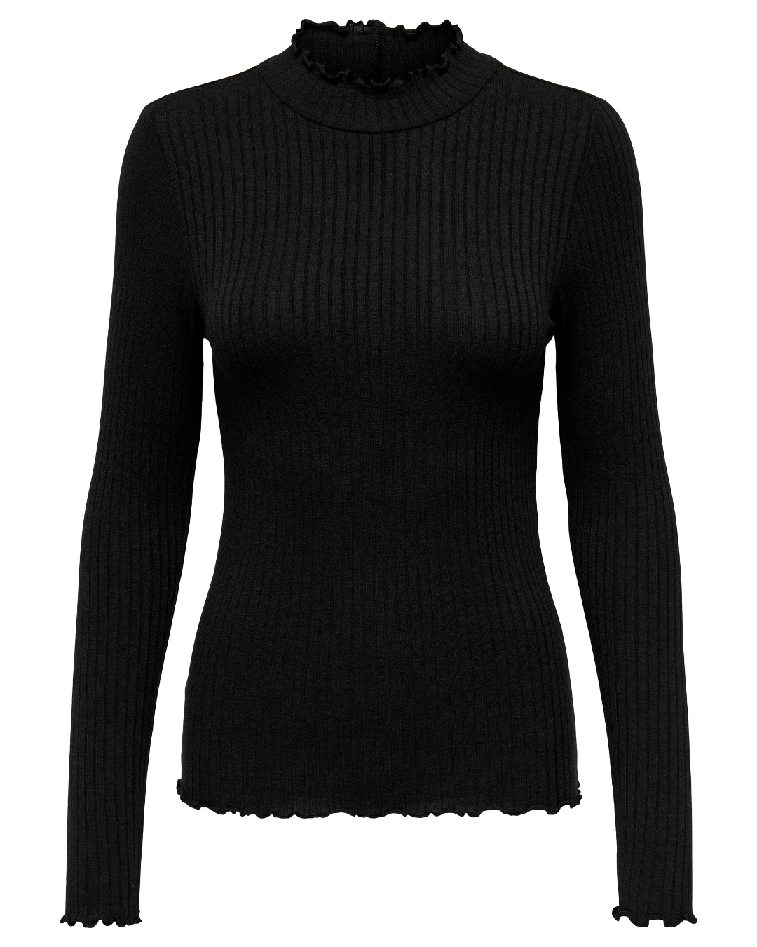 JDY Fransiska Life L/S High Neck Top Black