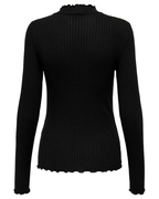 JDY Fransiska Life L/S High Neck Top Black