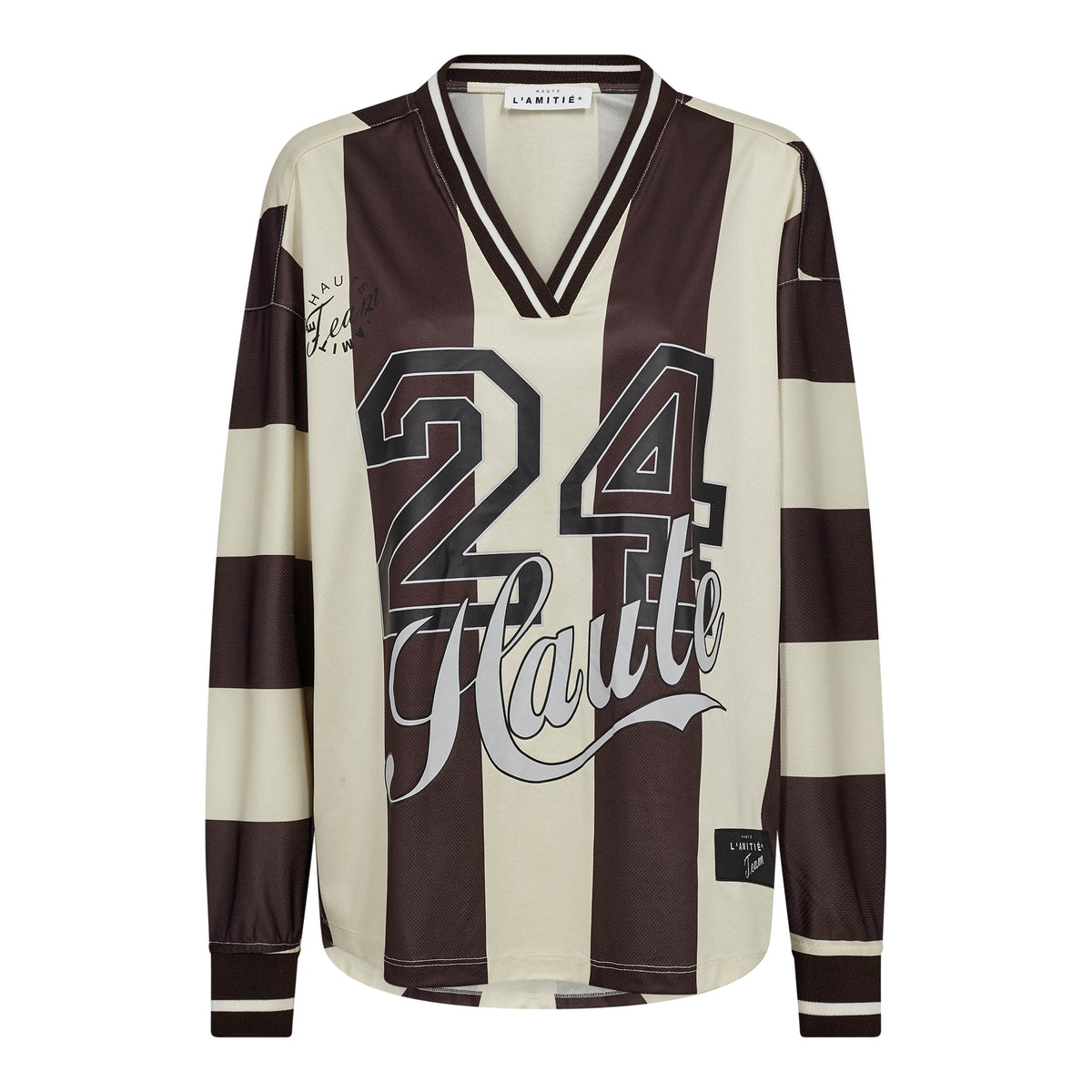 Haute L'amitié Haute 24 Stripe Blouse Mocca/Pearl