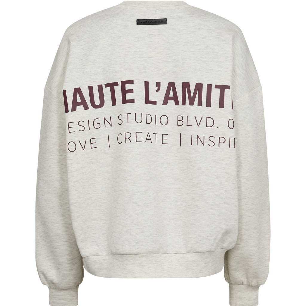 Haute L'amitié Back Print Studio Sweat Pearl