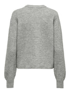 JDY Lumi L/S Button Cardigan Knit Medium Grey Melange