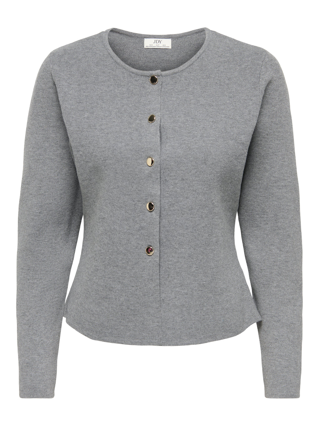 JDY Prime Life L/S On Fitted Cardigan Medium Grey