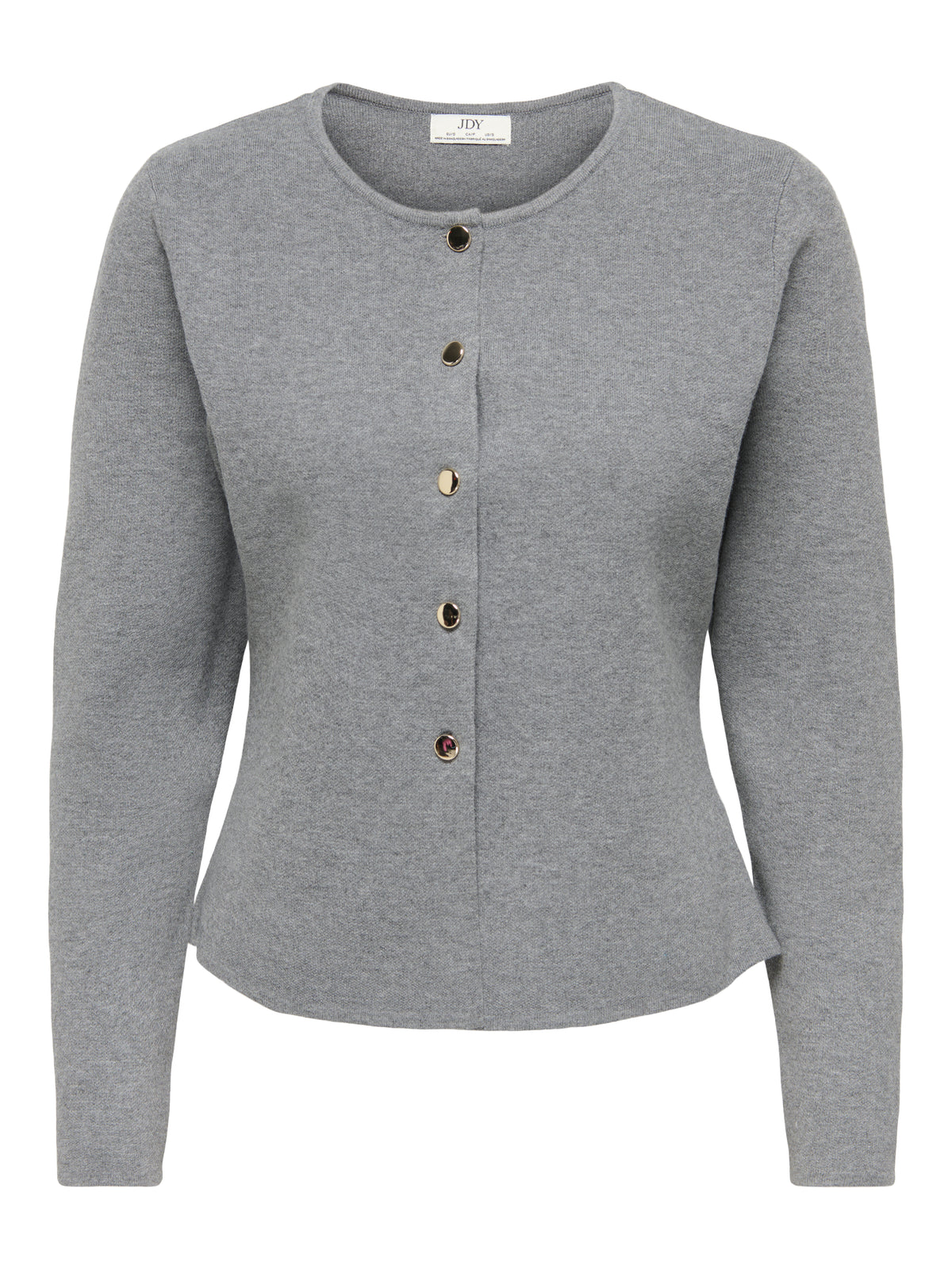 JDY Prime Life L/S On Fitted Cardigan Medium Grey