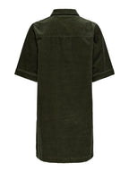 JDY Shiraz S/S Button Dress Forest Night