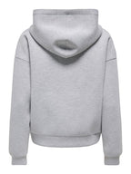 Sabrina L/S Scuba Zip Hoodie Grey Melange
