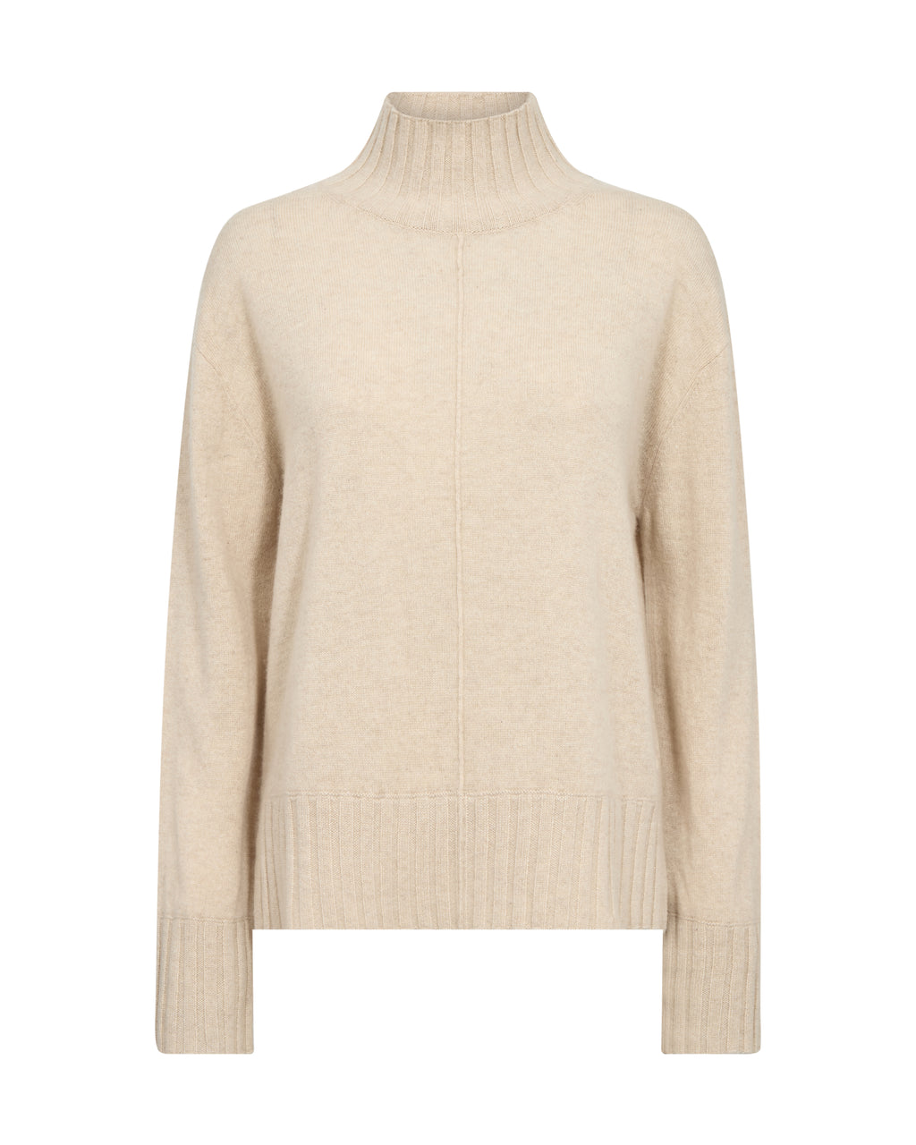 Mos Mosh Aima Cashmere Highneck Knit Oxford Tan