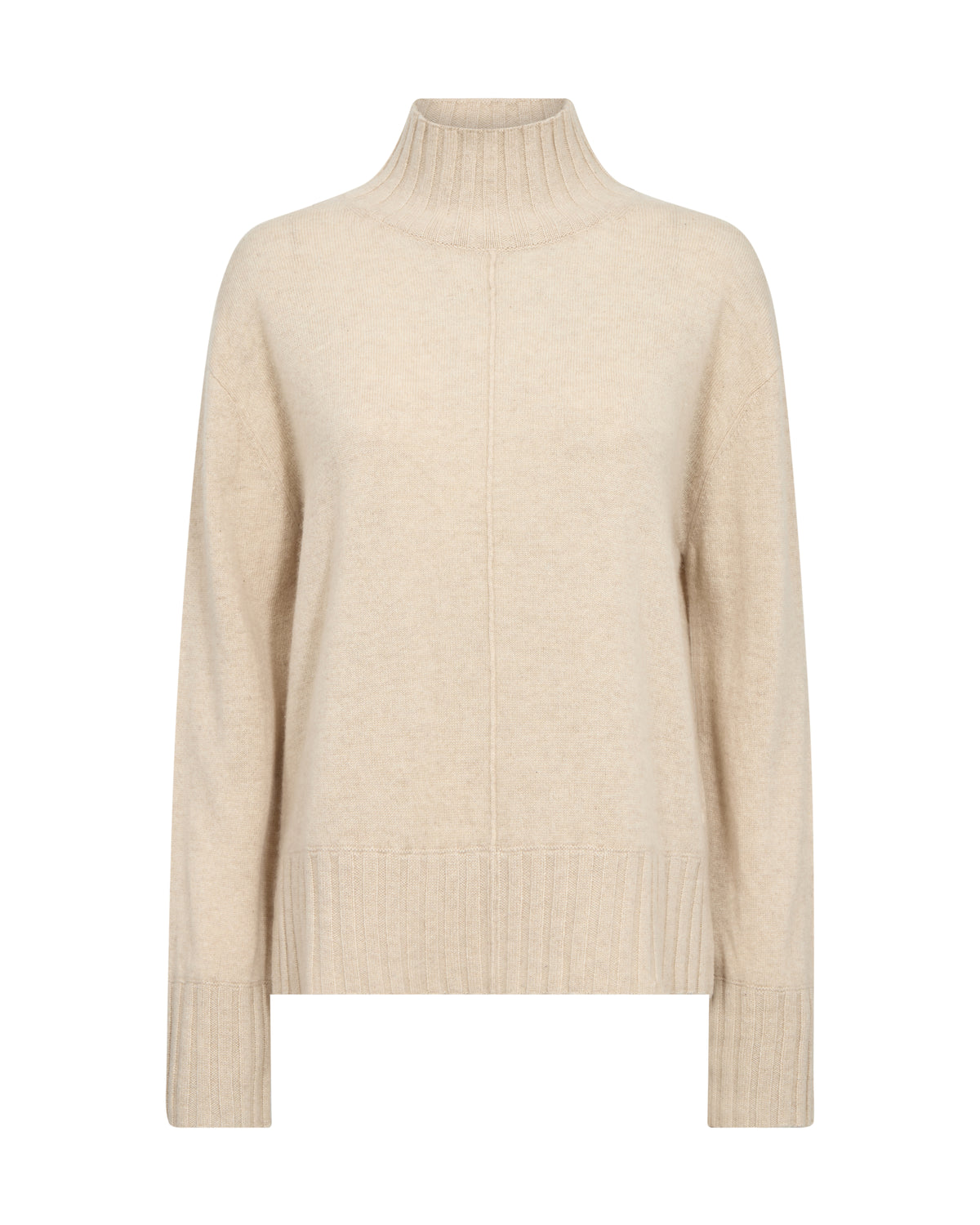 Mos Mosh Aima Cashmere Highneck Knit Oxford Tan