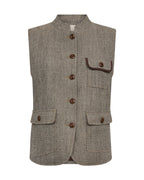 Mos Mosh Abigail Utah Vest Dark Camel