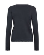 Mos Mosh Aliz Caliz Plain LS Knit Salute Navy