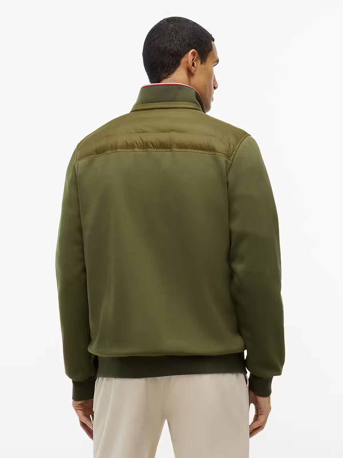 Tommy Hilfiger Mix Media Ess Stand Collar Jacket Hunstman Green