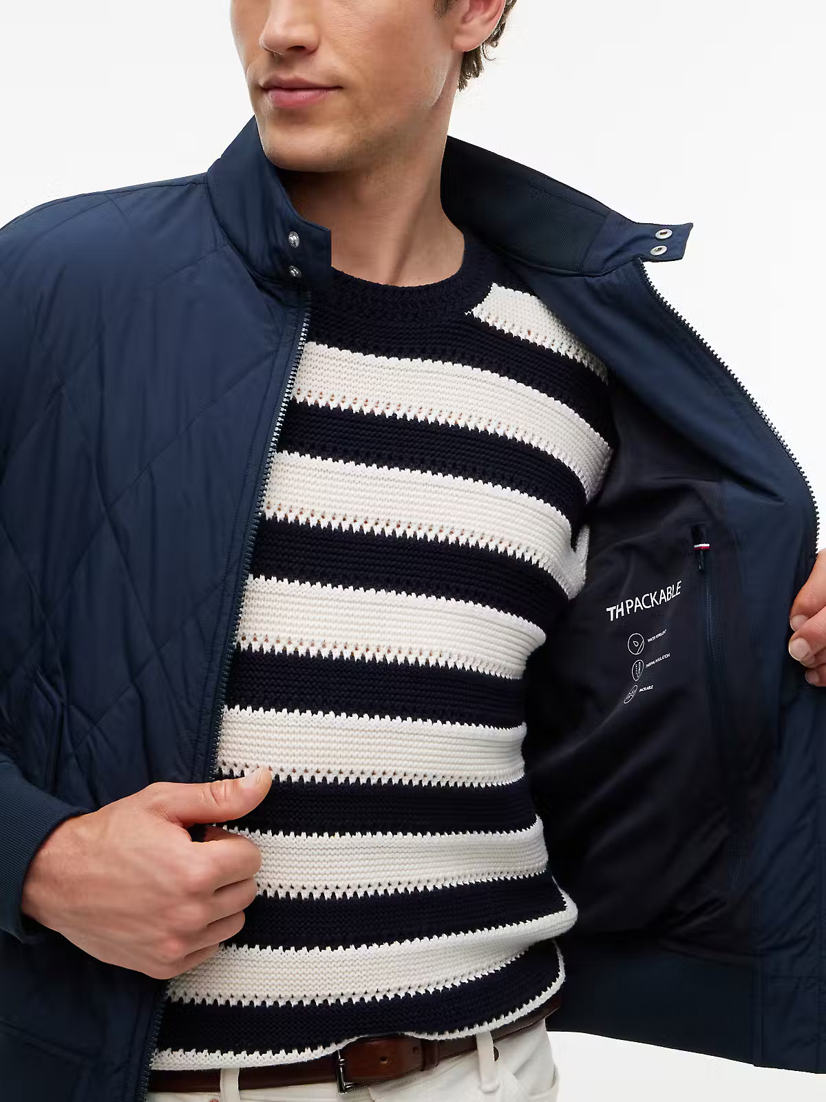 Tommy Hilfiger Packable Quilted Harrington Navy Blue