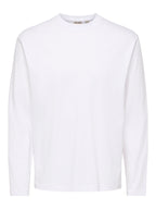 Only & Sons Fred Life LS Tee Noos White