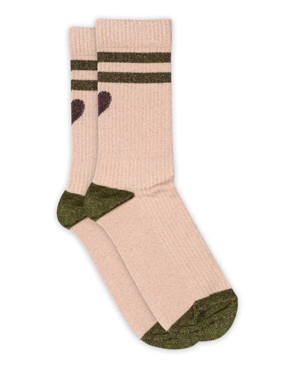 Elga Glitter Socks Rose