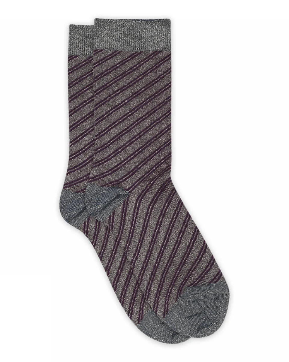 Else Glitter Socks Dark Purple