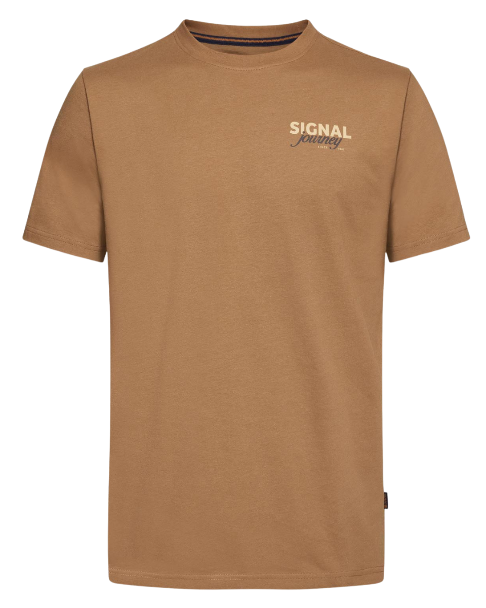 Dean Chest Print + T-shirt Brown Otter
