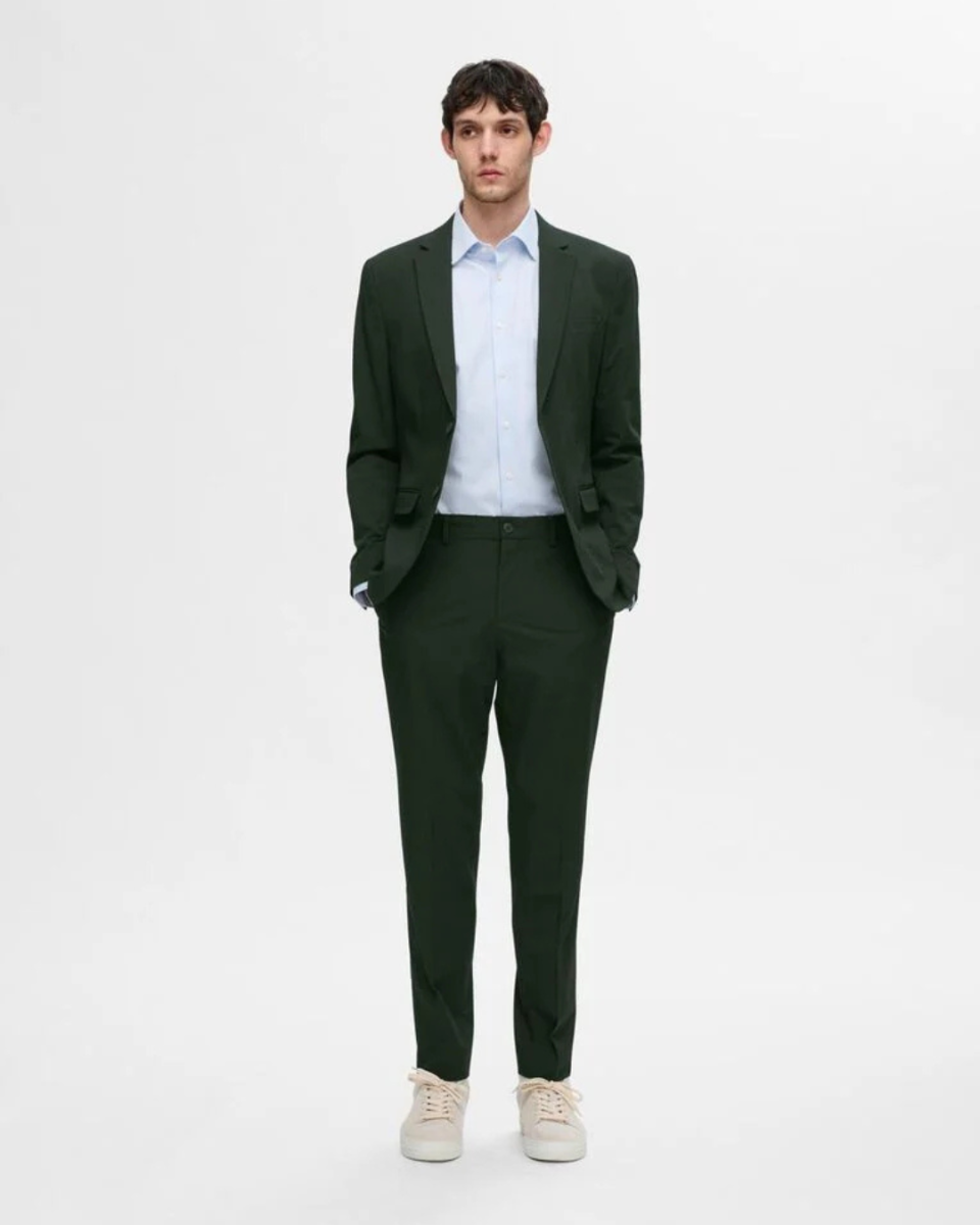 Slhslim-Liam Trs Flex Pants Noos Forest Night