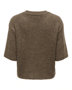 Linea S/S Pullover O-Neck Knit Shitake