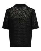 Nyle 5 SS Split Polo Knit Black