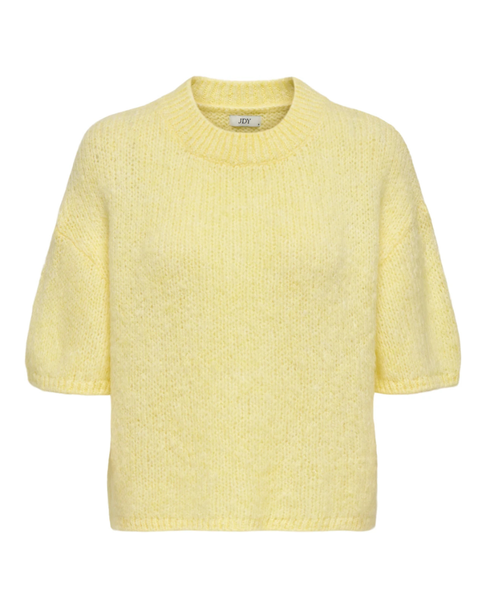 Linea S/S Pullover O-Neck Knit Pastel Yellow