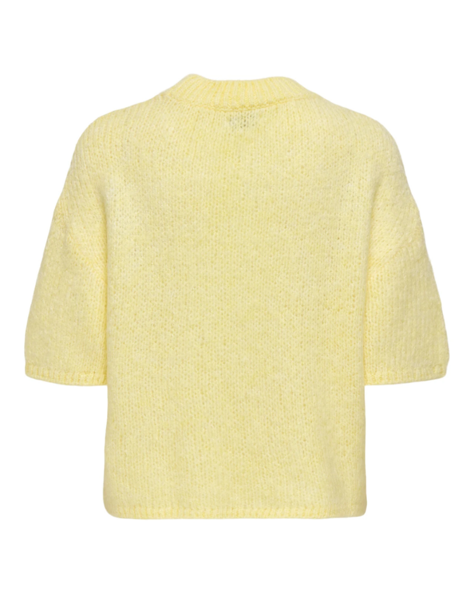 Linea S/S Pullover O-Neck Knit Pastel Yellow