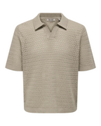 Nyle 5 SS Split Polo Knit String
