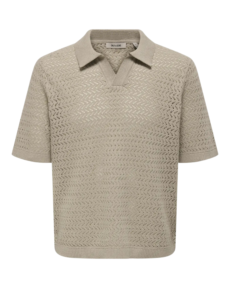 Nyle 5 SS Split Polo Knit String