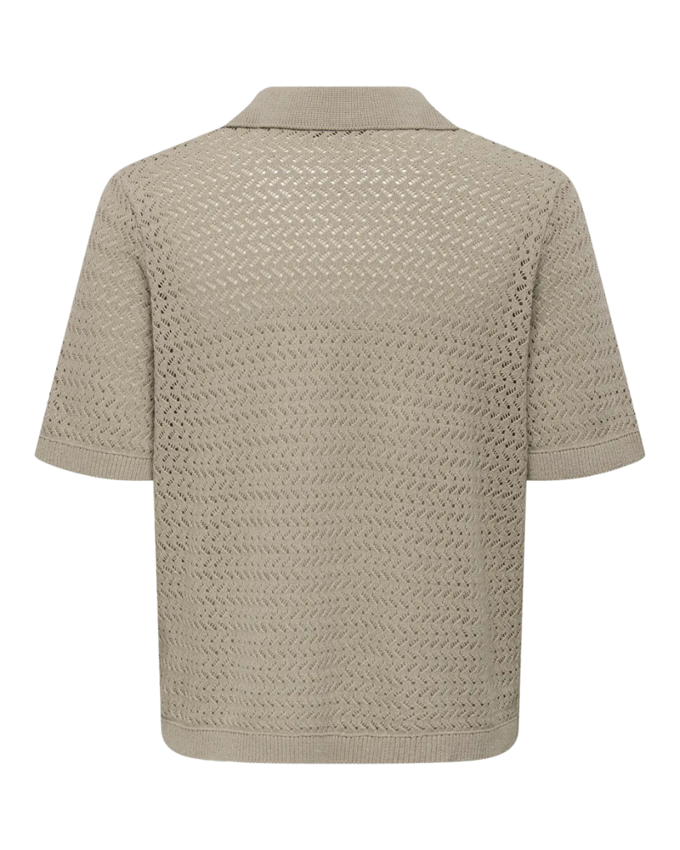 Nyle 5 SS Split Polo Knit String