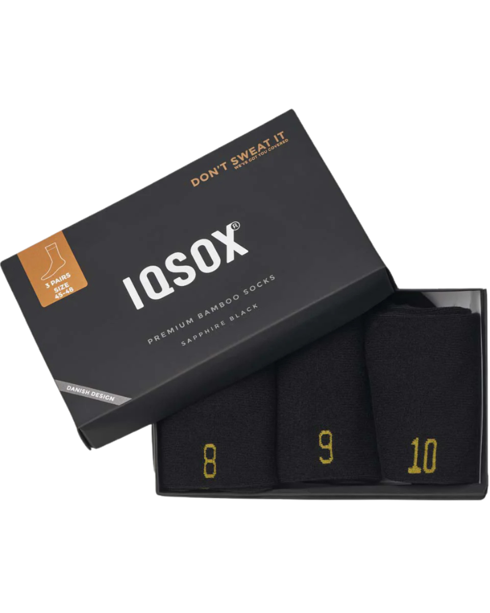 IQ Sock Sapphire Bamboo Footie Black