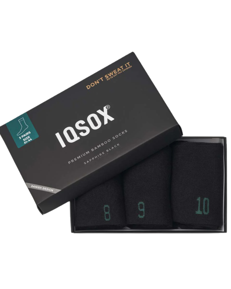 IQ Sock Sapphire Bamboo Footie Black