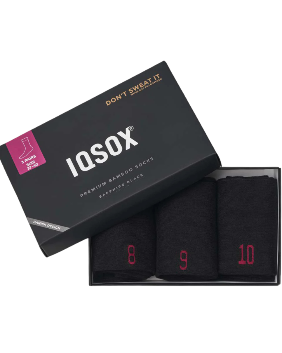 IQ Sock Sapphire Bamboo Footie Black
