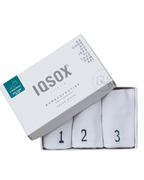 IQ Sock Sapphire Bamboo Footie White