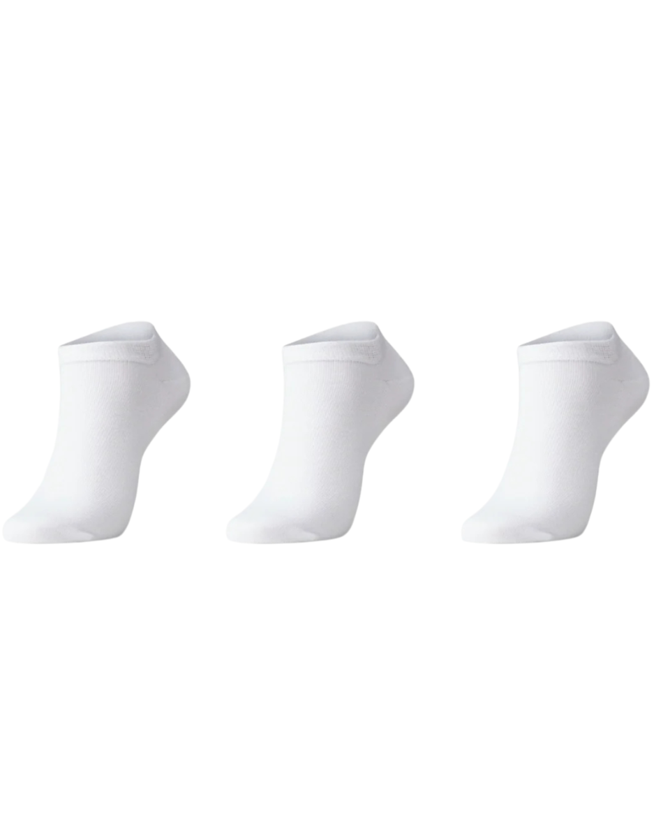 IQ Sock Sapphire Bamboo Footie White