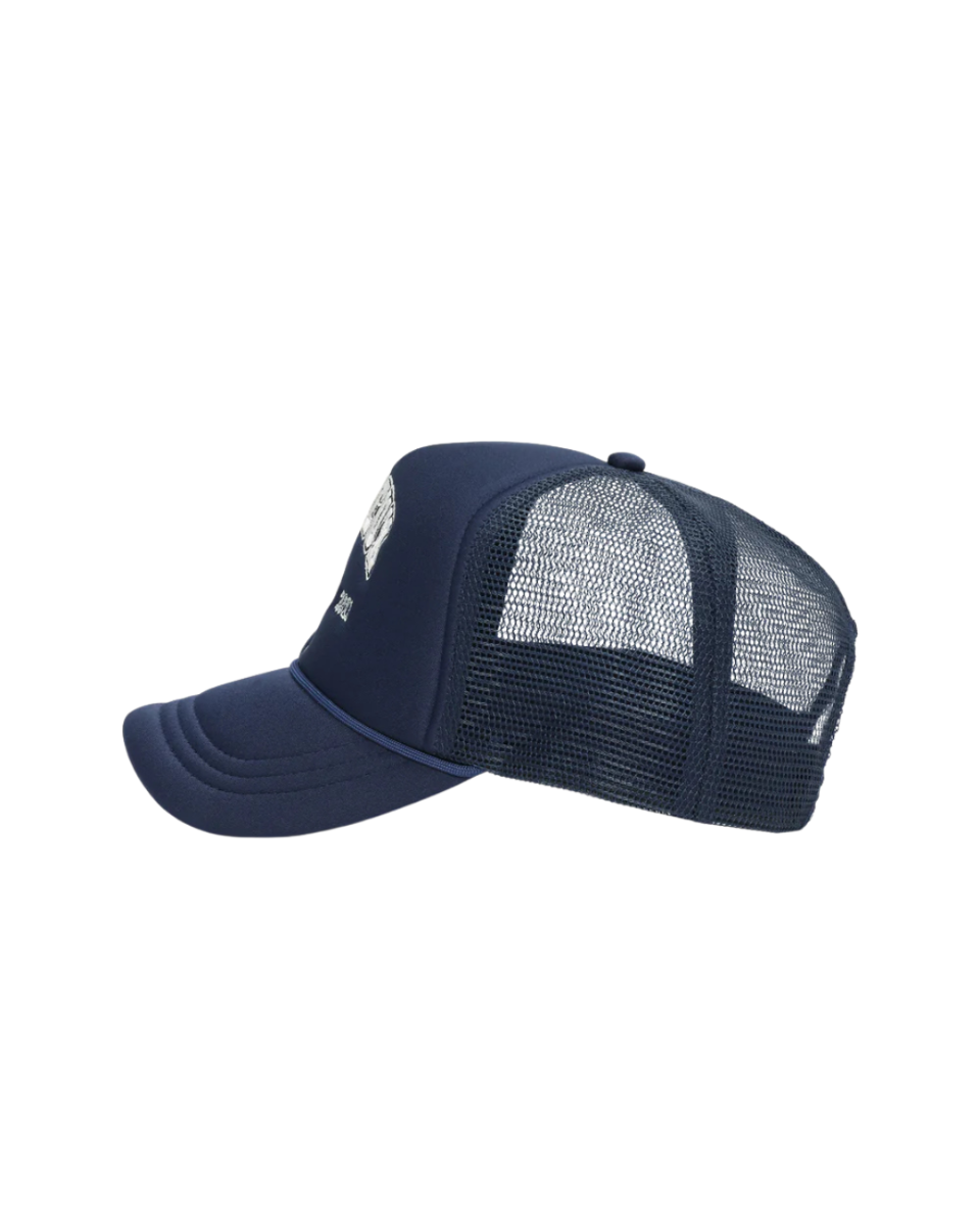 Basketball Player Trucker Cap Dark Navy