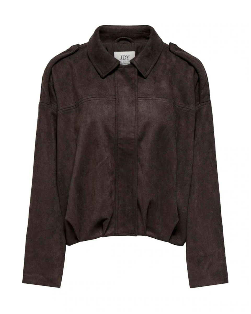 Cora L/S Faux Suede Bomber Bracken