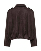 Cora L/S Faux Suede Bomber Bracken