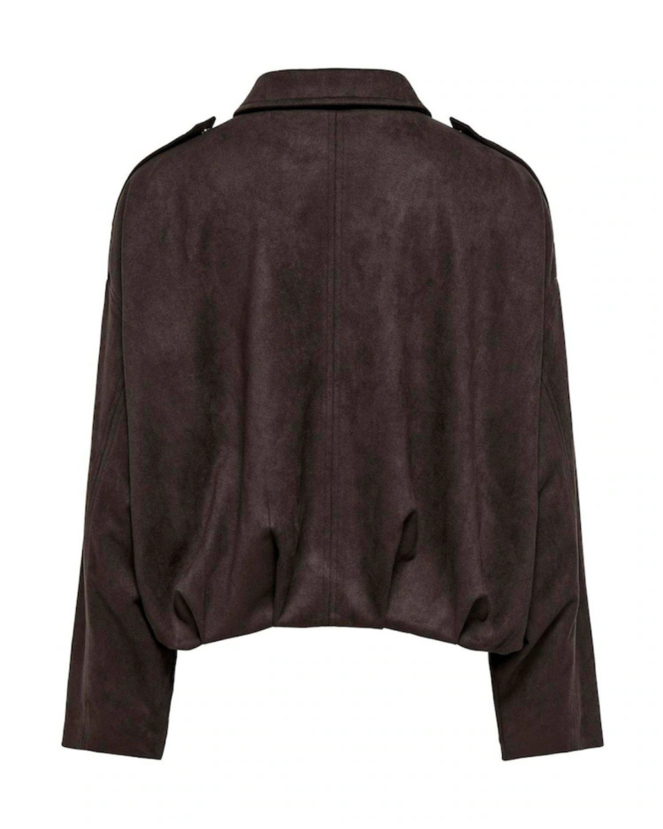 Cora L/S Faux Suede Bomber Bracken