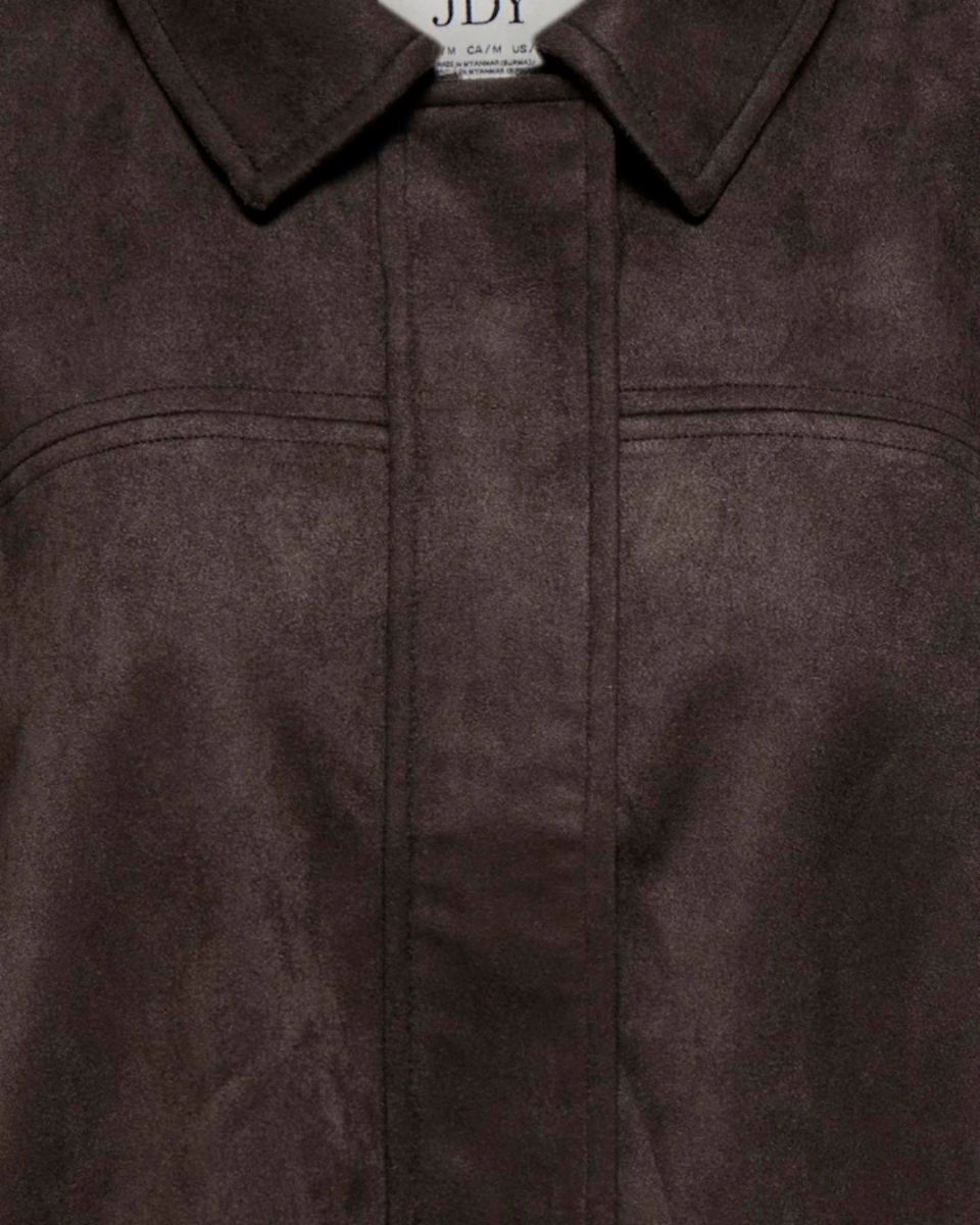 Cora L/S Faux Suede Bomber Bracken