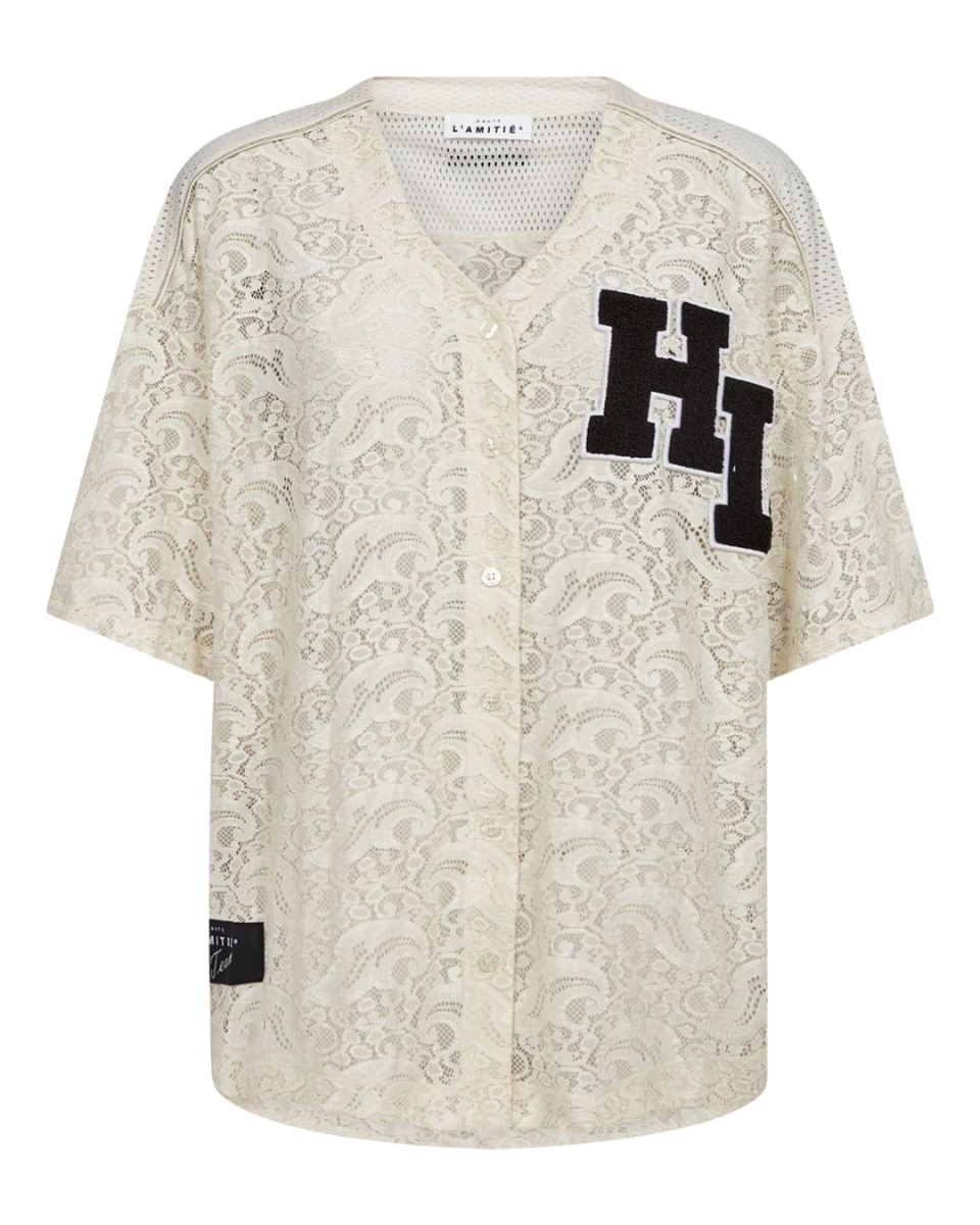 Court Lace Tee Pearl