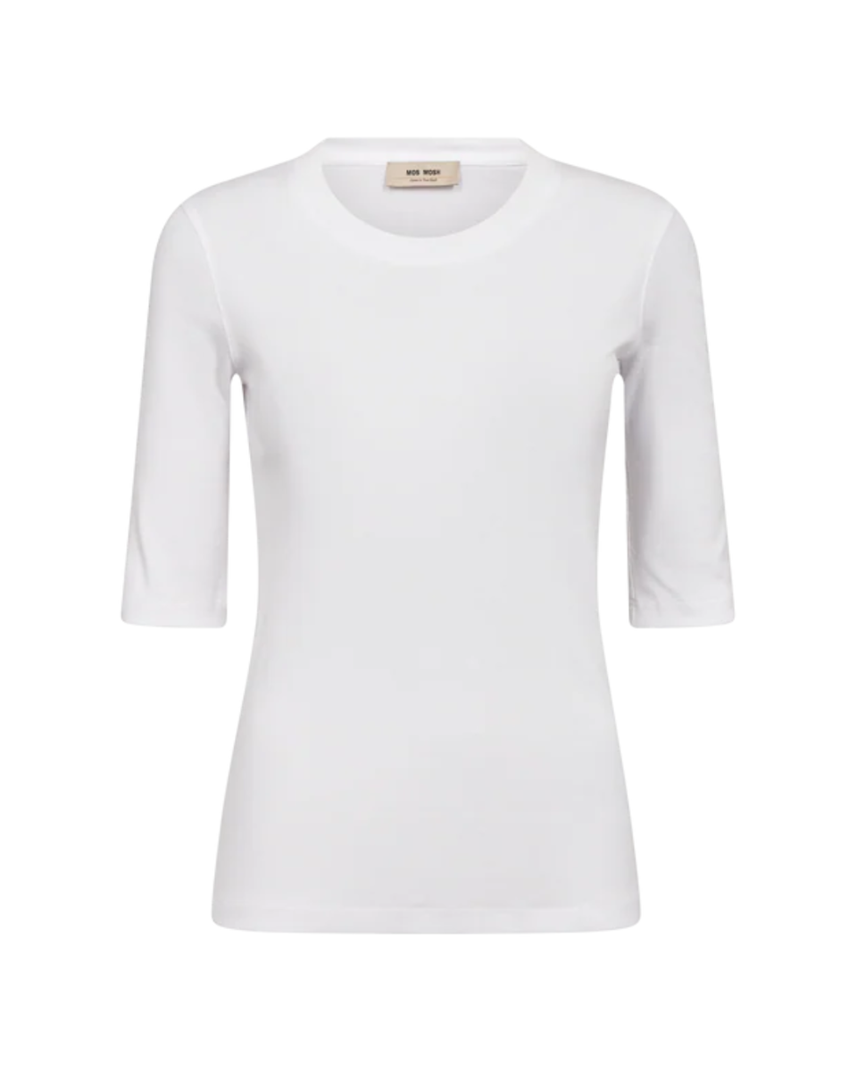MMMali O-neck 3/4 Sleeve Tee White