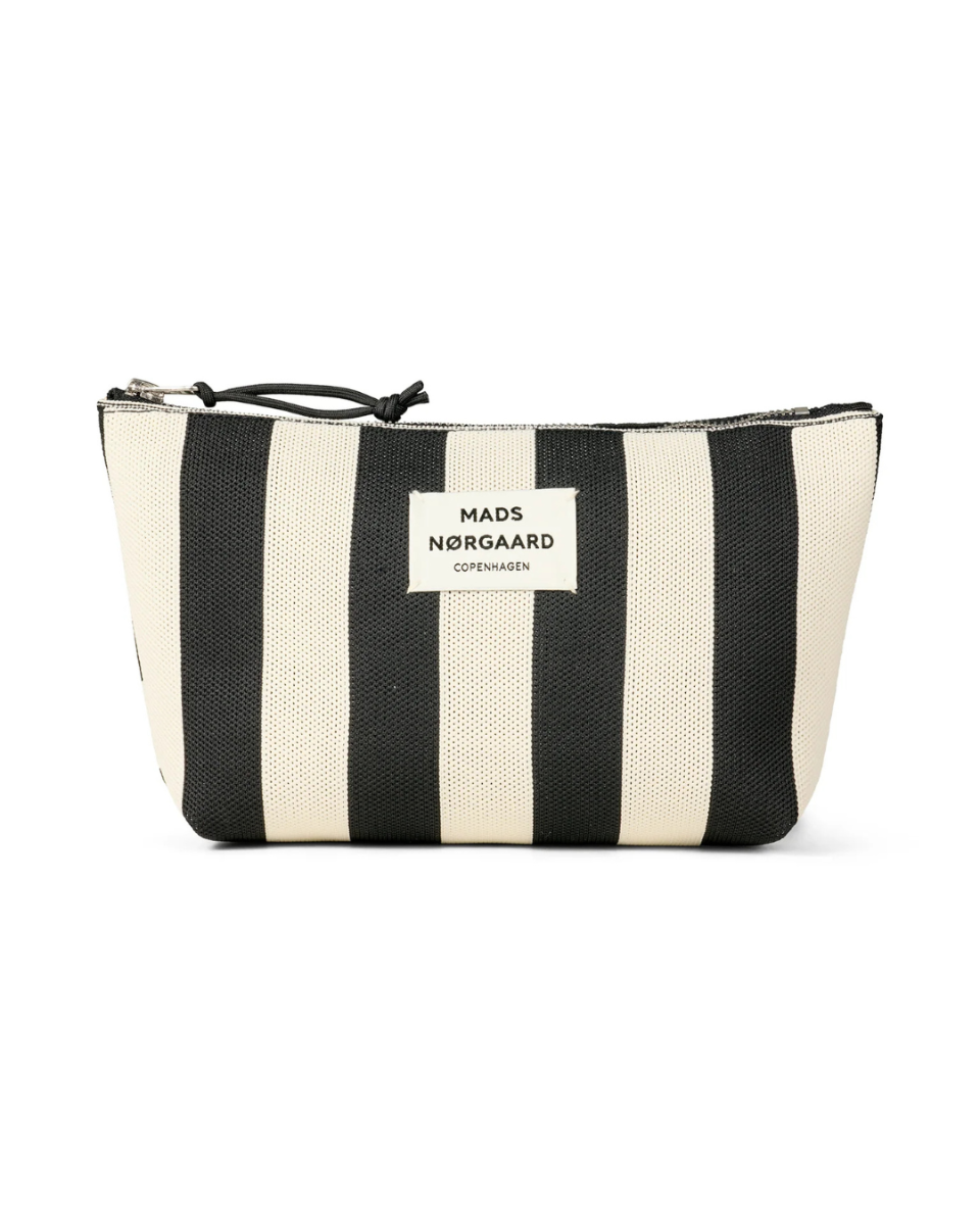 Knit Stripe Hof Make-Up Bag Black