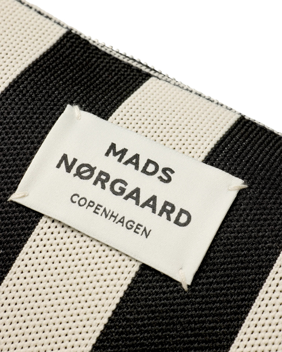 Knit Stripe Hof Make-Up Bag Black